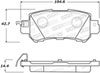 Stoptech 308.16240 | StopTech Street Brake Pads Mazda CX-5, Rear; 2013-2015 Alternate Image 1