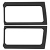 DEI 50272 | 18-23 Jeep Wrangler JL 2-Door Boom Mat Rear Side Window Trim - 2 Piece - Black Leather Look; 2018-2023 Alternate Image 1