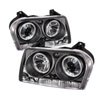 SPYDER 5009180 | Spyder Chrysler 300 ( Dual Turn Signal Bulbs ) Halo LED ( Replaceable LEDs ) Projector Headlights - Black - (PRO-YD-C305-HL-BK); 2005-2008 Alternate Image 1