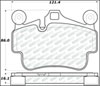 Stoptech 305.11350 | StopTech Street Select Brake Pads Porsche Cayman Iron Disc, Front; 2009-2012 Alternate Image 1