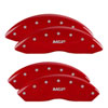 MGP 34006SMGPRD | MGP 4 Caliper Covers Engraved Front & Rear MGP Red finish silver ch Alternate Image 6