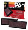 K&N Engineering 332474 | K&N Replacement Air Filter 12.563in O/S Length x 5.25in O/S Width x 1.625in H (Inc 2 Filters) Alternate Image 3