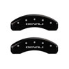 MGP 34006SDNLBK | 4 Caliper Covers Engraved Front & Rear Denali Black finish silver ch Alternate Image 2