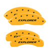 MGP 10041SEXPYL | 4 Caliper Covers Engraved Front & Rear Explorer/2011 Yellow Finish Black Char 2006 Ford Explorer; 2006-2010 Alternate Image 1