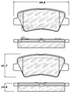 Stoptech 305.15940 | StopTech Street Select Brake Pads Kia Soul, Rear; 2014-2016 Alternate Image 1