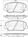 Stoptech 308.16750 | StopTech Street Brake Pads Hyundai Veloster Turbo, Front; 2013-2015 Alternate Image 1