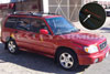 Rally Armor mf13-ur-blk/rd | 1998-2002 Subaru Forester UR Black Mud Flap w/ Red Logo; 1998-2002 Alternate Image 2