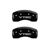 MGP 20139SVTCBK | 4 Caliper Covers Engraved Front & Rear Vtech Black finish silver ch; 2006-2008 Alternate Image 2