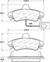 Stoptech 308.08990 | StopTech Street Brake Pads Mercury Cougar Sensor, Rear; 1999-2002 Alternate Image 1