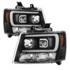 SPYDER 5082565 | Spyder Chevy Avalanche Version 2 Projector Headlights - Light Bar DRL - Black - (PRO-YD-CSUB07V2-DRL-BK); 2007-2014 Alternate Image 1