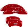 MGP 42012SJPLRD | 4 Caliper Covers Engraved Front JEEP Engraved Rear JEEP Grill logo Red finish silver ch; 2016-2022 Alternate Image 7