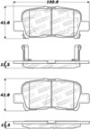 Stoptech 308.08650 | StopTech Street Brake Pads Honda Pilot, Rear; 2003-2008 Alternate Image 1