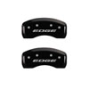 MGP 10242SEDEBK | 4 Caliper Covers Engraved Front & Rear EDGE/2015 Black finish silver ch; 2015-2018 Alternate Image 2