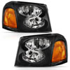 ANZO 111429 | 2002-2009 Gmc Envoy Crystal Headlight Black Amber; 2002-2009 Alternate Image 2