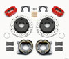 Wilwood 140-13664-dr | Dynapro Lug Mount P/S Park Brake Kit Drilled Red Big Ford New 2.38in Off Bronco 5 x 5.50; 1965-1977 Alternate Image 1