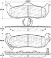 Stoptech 309.10410 | StopTech Sport Brake Pads Nissan Armada, Rear; 2005-2015 Alternate Image 1