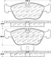 Stoptech 308.06180 | StopTech Street Brake Pads Volvo S70, Front; 1998-2000 Alternate Image 1