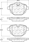 Stoptech 305.14730 | StopTech Street Select Brake Pads BMW X3, Rear; 2011-2017 Alternate Image 1