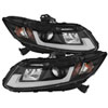 SPYDER 5076519 | Spyder Honda Civic Projector Headlights (does not fit the Civic coupe) - Light Bar DRL - Black - (PRO-YD-HC12-DRL-BK); 2012-2014 Alternate Image 2