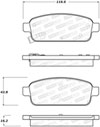 Stoptech 308.14680 | StopTech Street Brake Pads Chevrolet Cruze, Rear; 2010-2015 Alternate Image 1