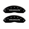 MGP 42007SWRGBK | 4 Caliper Covers Engraved Front & Rear WRANGLER Black finish silver ch; 2012-2012 Alternate Image 1