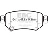 EBC dp32287c | 2016+ Mazda 6 2.5L Redstuff Rear Brake Pads Alternate Image 1