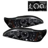 SPYDER 5010414 | Spyder Ford Mustang 1PC Halo LED ( Replaceable LEDs ) Projector Headlights - Smoke - (PRO-YD-FM94-1PC-AM-SMC); 1994-1998 Alternate Image 1