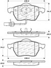 Stoptech 305.08400 | StopTech Street Select Brake Pads Audi A4 Quattro, Front; 2000-2006 Alternate Image 1