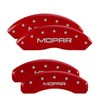 MGP 42007SMOPRD | 4 Caliper Covers Engraved Front & Rear MOPAR Red finish silver ch; 2012-2012 Alternate Image 7