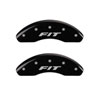 MGP 20208FFITBK | Front set 2 Caliper Covers Engraved Front FIT Black finish silver ch; 2009-2019 Alternate Image 5