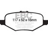 EBC ud1612 | 13+ Ford Explorer 3.5 Twin Turbo 4WD Ultimax2 Rear Brake Pads; 2013-2023 Alternate Image 5