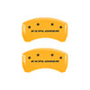 MGP 10229SXPLYL | 4 Caliper Covers Engraved Front & Rear Explorer Yellow finish black ch; 2019-2019 Alternate Image 3