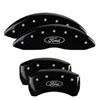 MGP 10229SFRDBK | 4 Caliper Covers Engraved Front & Rear Oval logo/Ford Black finish silver ch; 2019-2019 Alternate Image 6