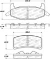 Stoptech 308.03770 | StopTech Street Brake Pads Oldsmobile Cutlass Supreme, Rear; 1989-1993 Alternate Image 1