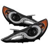 SPYDER 5080882 | Spyder Hyundai Sonata Verson 2 Projector Headlights ( Does Not Fit Hybrid Model ) - Light Bar DRL - Black - (PRO-YD-HYSON11V2-LBDRL-BK); 2011-2013 Alternate Image 2