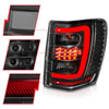 ANZO 311394 | 1999-2004 Jeep Grand Cherokee LED Tail Lights w/ Light Bar Black Housing Clear Lens; 1999-2004 Alternate Image 2