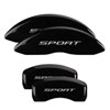 MGP 10243SFRDBK | 4 Caliper Covers Engraved Front & Rear Oval logo/Ford Black finish silver ch; 2016-2017 Alternate Image 6