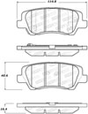 Stoptech 308.16590 | StopTech Street Brake Pads Cadillac CTS Vsport Performance Brks (J56), Rear; 2015-2016 Alternate Image 1