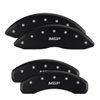 MGP 31003FMGPBK | MGP Front set 2 Caliper Covers Engraved Front MGP Black finish silver ch; 2012-2013 Alternate Image 4