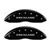 MGP 35015SESCBK | 4 Caliper Covers Engraved Front & Rear Escalade Black finish silver ch; 2007-2020 Alternate Image 1