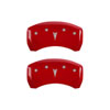 MGP 18025SPONRD | 4 Caliper Covers Engraved Front Pontiac Engraved Rear Arrow Red finish silver ch; 2007-2009 Alternate Image 2