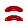 MGP 21069SMGPRD | MGP 4 Caliper Covers Engraved Front & Rear MGP Red finish silver ch; 2010-2018 Alternate Image 1