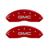 MGP 34209SGMCRD | 4 Caliper Covers Engraved Front & Rear GMC Red finish silver ch; 2015-2020 Alternate Image 1