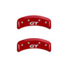 MGP 10095SMG1RD | 4 Caliper Covers Engraved Front Mustang Engraved Rear SN95/GT Red finish silver ch; 1999-2004 Alternate Image 2