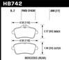 Hawk Performance HB742Z.690 | Hawk 14-15 Mercedes M Class / 12-13 Mercedes ML350 Performance Ceramic Rear Brake Pads; 2014-2015 Alternate Image 1