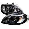 SPYDER 5010933 | Spyder Honda Civic Halo Projector Headlights - Black - (PRO-YD-HC99-AM-BK); 1999-2000 Alternate Image 1