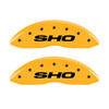 MGP 10222SSHOYL | 4 Caliper Covers Engraved Front & Rear SHO Yellow finish black ch; 2013-2018 Alternate Image 2