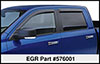 EGR 576001 | 16-17 Nissan Titan Crew Cab SlimLine Tape-On WindowVisors Set of 4 - Light Smoke; 2016-2017 Alternate Image 1