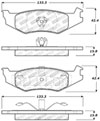 Stoptech 309.05120 | StopTech Sport Brake Pads Chrysler 300M, Rear; 1998-2004 Alternate Image 2