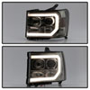 SPYDER 5083654 | Spyder GMC Sierra 2500HD/3500HD Version 2 Projector Headlights - Light Bar DRL LED - Smoke - (PRO-YD-GS07V2-LBDRL-SM); 2007-2013 Alternate Image 5